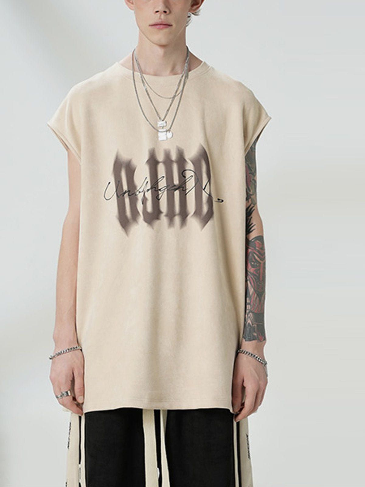 Aelfric Eden Vintage Letter Loose Vest sold by Aelfric Eden product image thumbnail 5