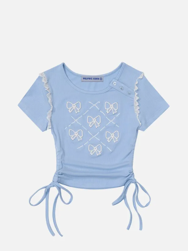 Aelfric Eden Embroidery Bow Lace Tee sold by Aelfric Eden