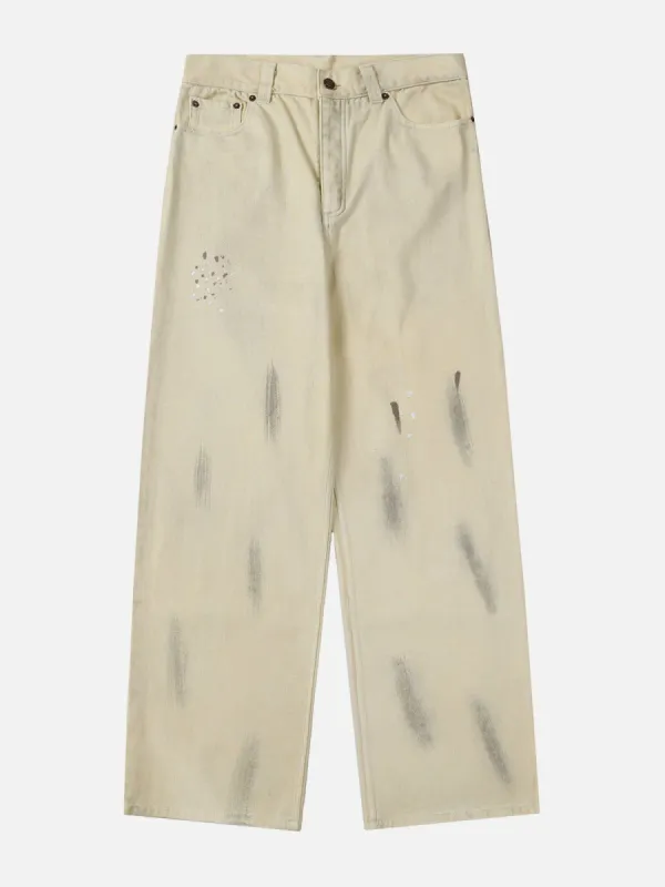 Aelfric Eden Splash-Ink Graffiti Loose Jeans sold by Aelfric Eden