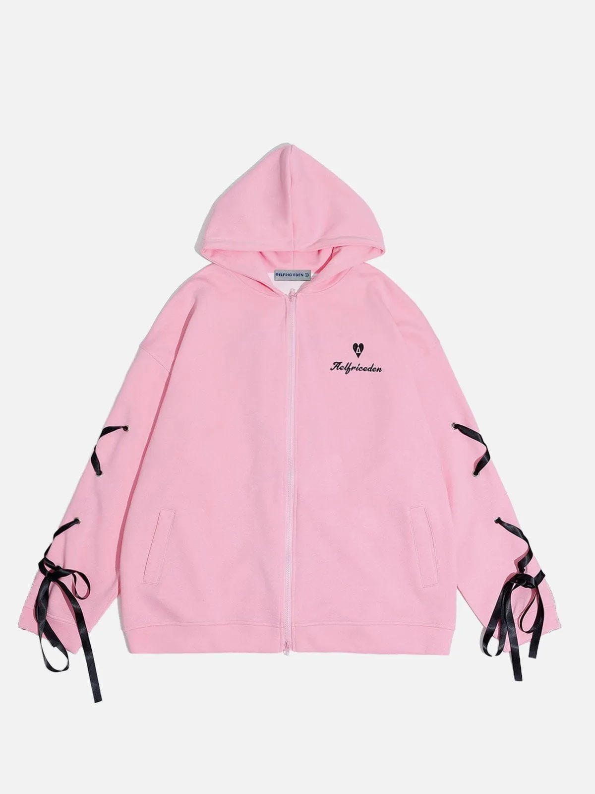 Aelfric Eden Ribbon Decoration Zip Up Hoodie sold by Aelfric Eden product image thumbnail 2