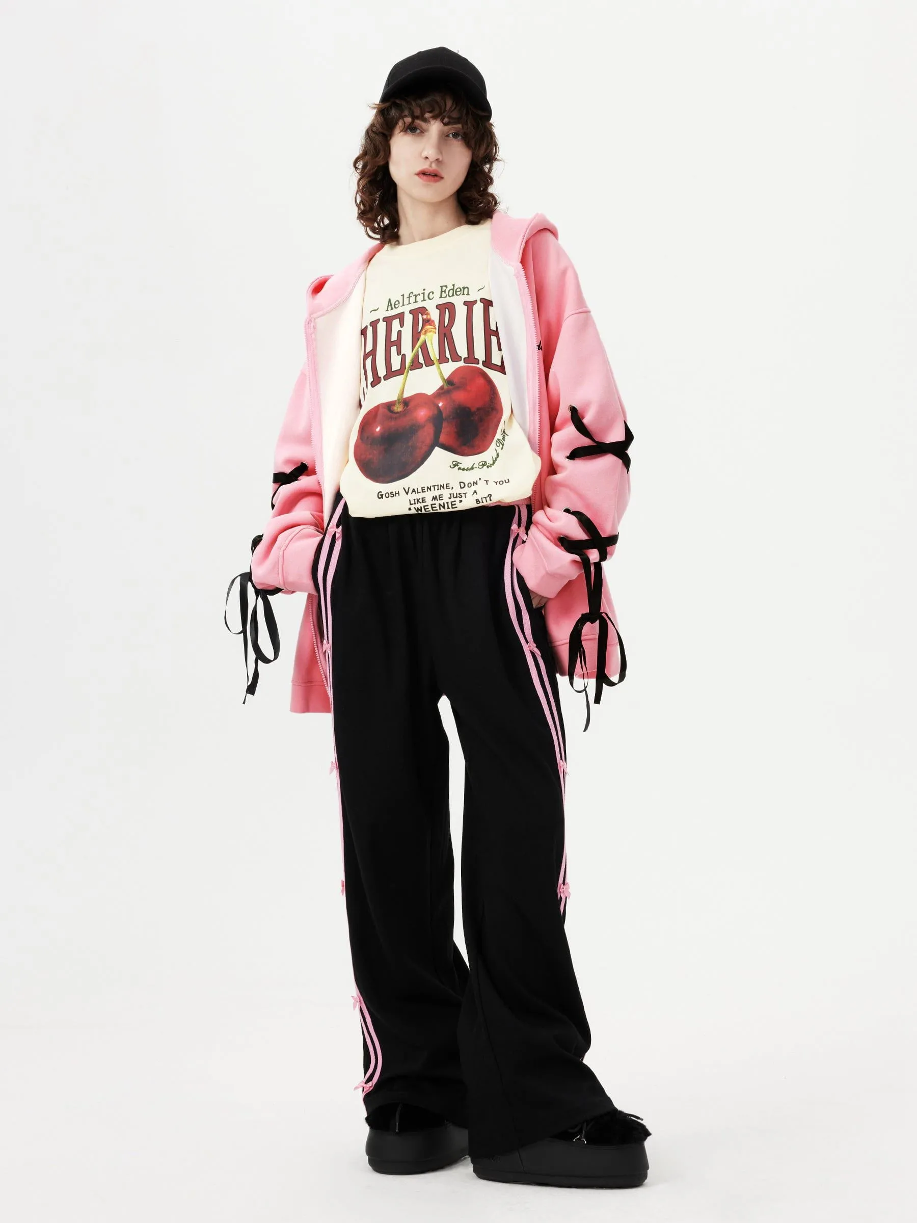 Aelfric Eden Ribbon Decoration Zip Up Hoodie sold by Aelfric Eden product image thumbnail 5