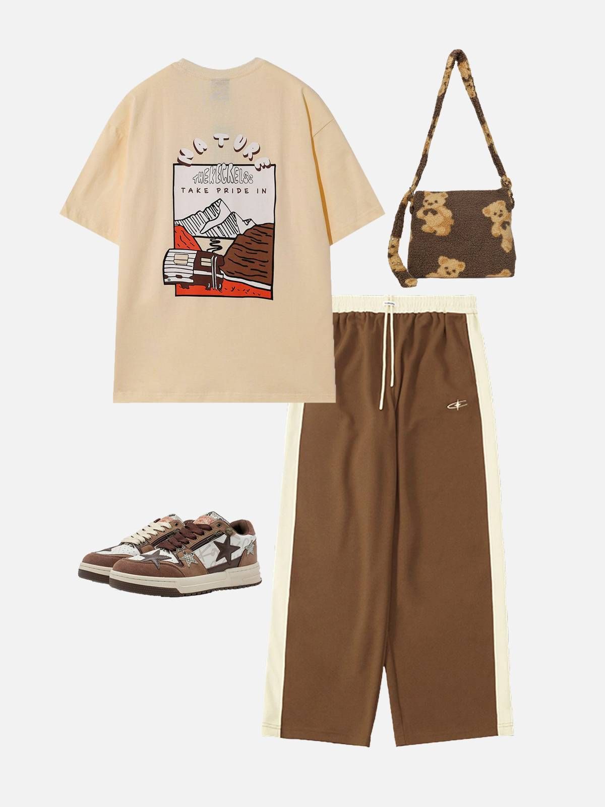 Aelfric Eden Vintage Hand-Painted Cartoon Print Tee sold by Aelfric Eden product image thumbnail 3