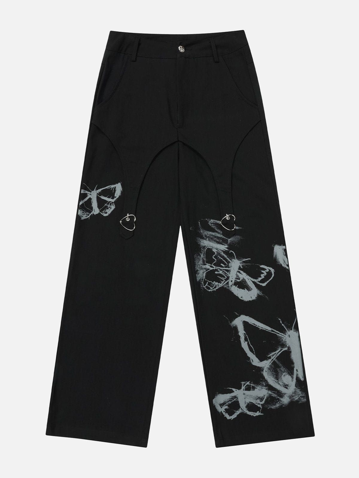 Graffiti Butterfly Print Pants sold by Aelfric Eden product image thumbnail 2