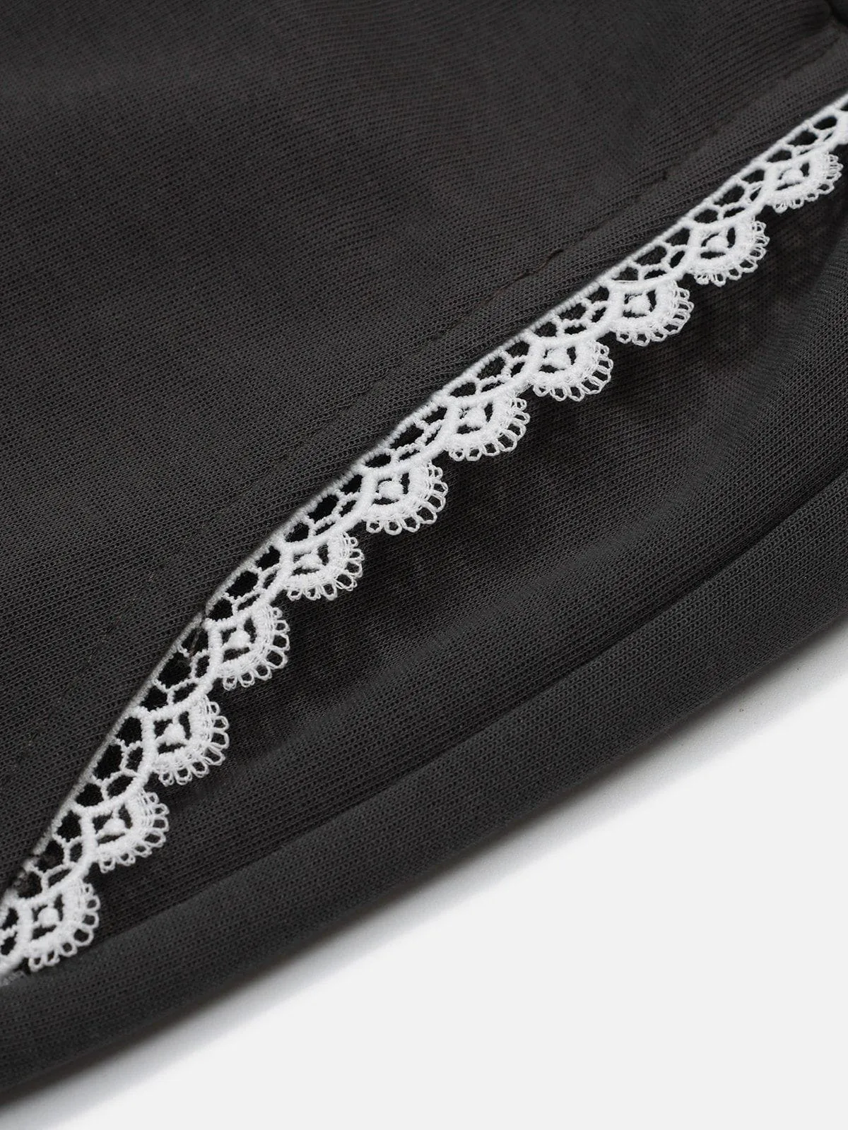 Aelfric Eden Lace Patchwork Bow Pants sold by Aelfric Eden product image thumbnail 4