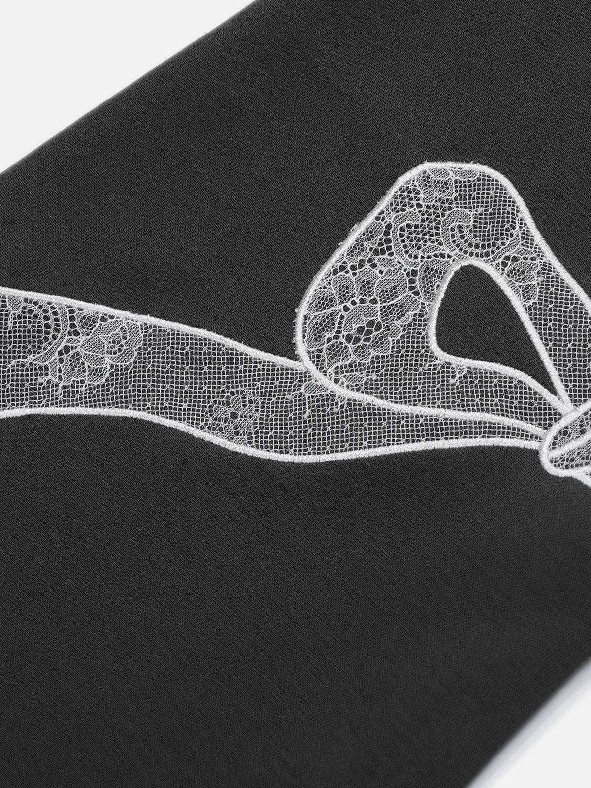 Aelfric Eden Lace Patchwork Bow Pants sold by Aelfric Eden product image thumbnail 3