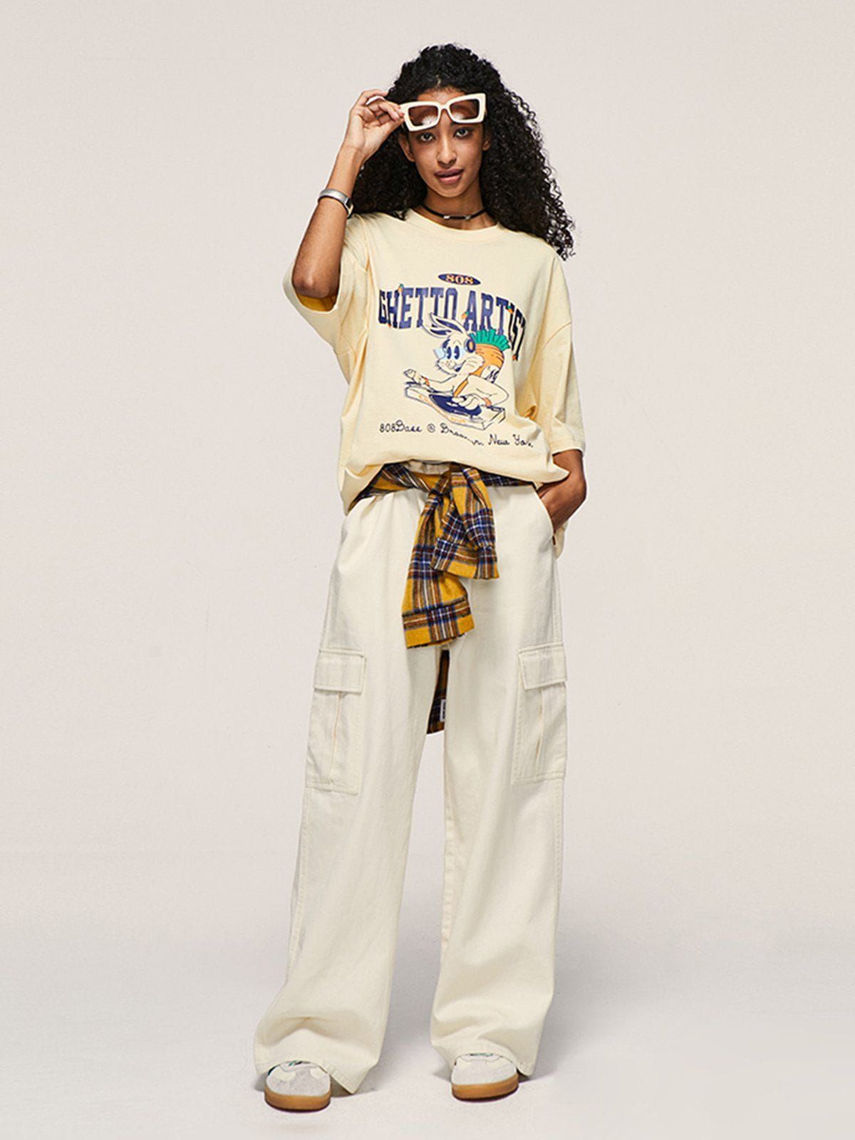 Aelfric Eden Multi-Pocket Wide Leg Cargo Pants sold by Aelfric Eden product image thumbnail 3