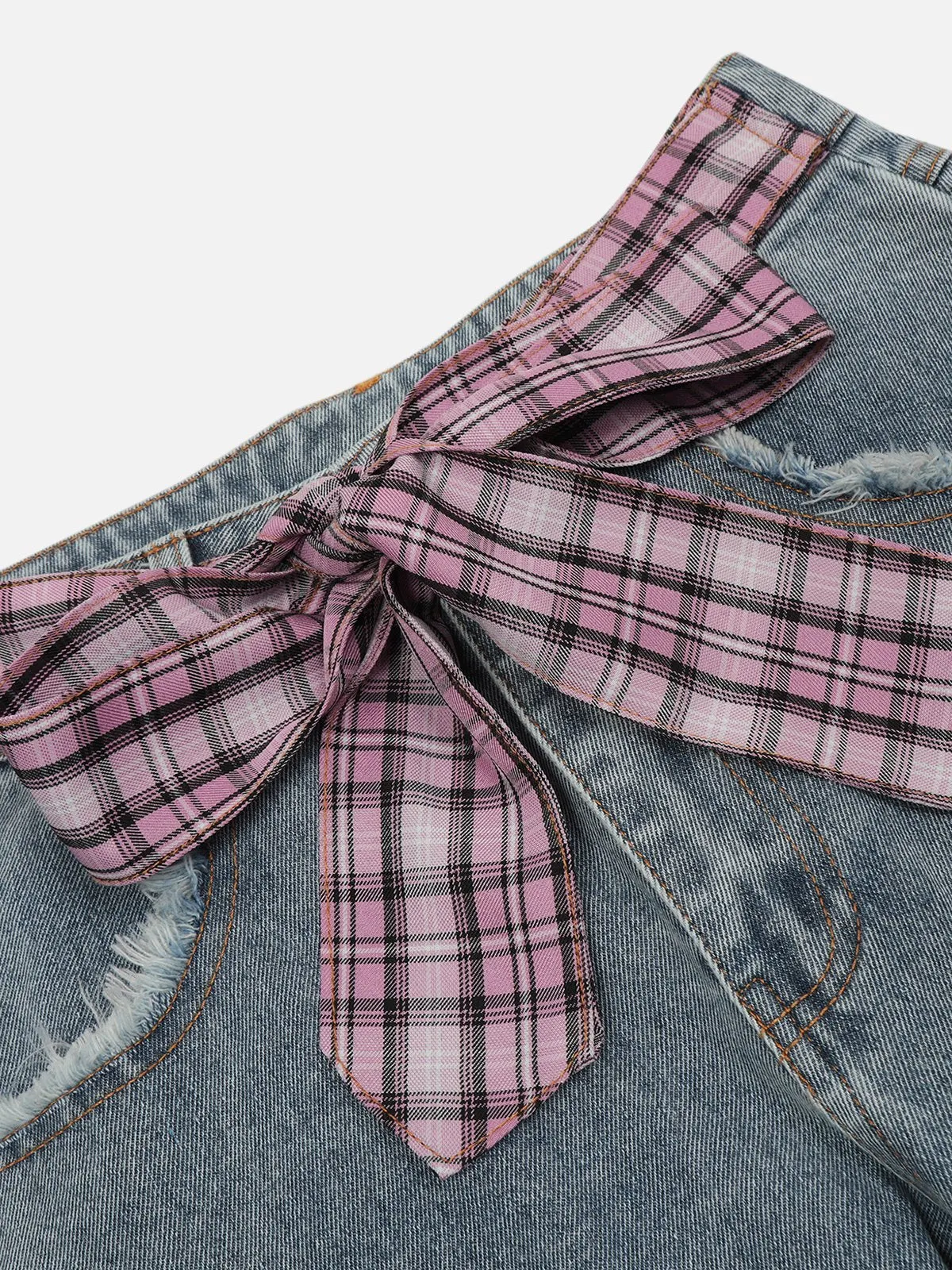 Aelfric Eden Plaid Patchwork Jeans sold by Aelfric Eden product image thumbnail 3