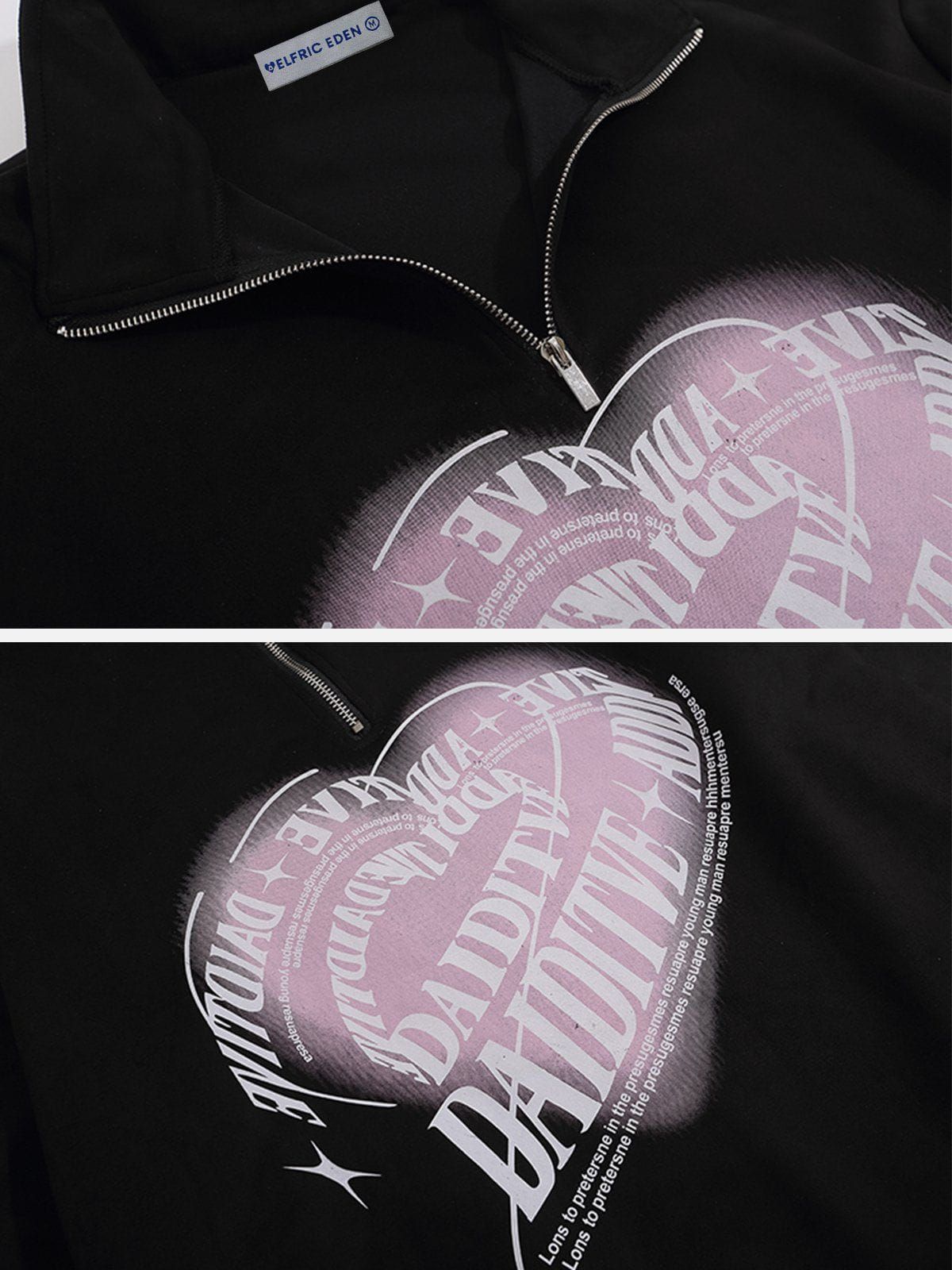 Aelfric Eden Heart-shaped Creative Print Sweatshirt sold by Aelfric Eden product image thumbnail 4