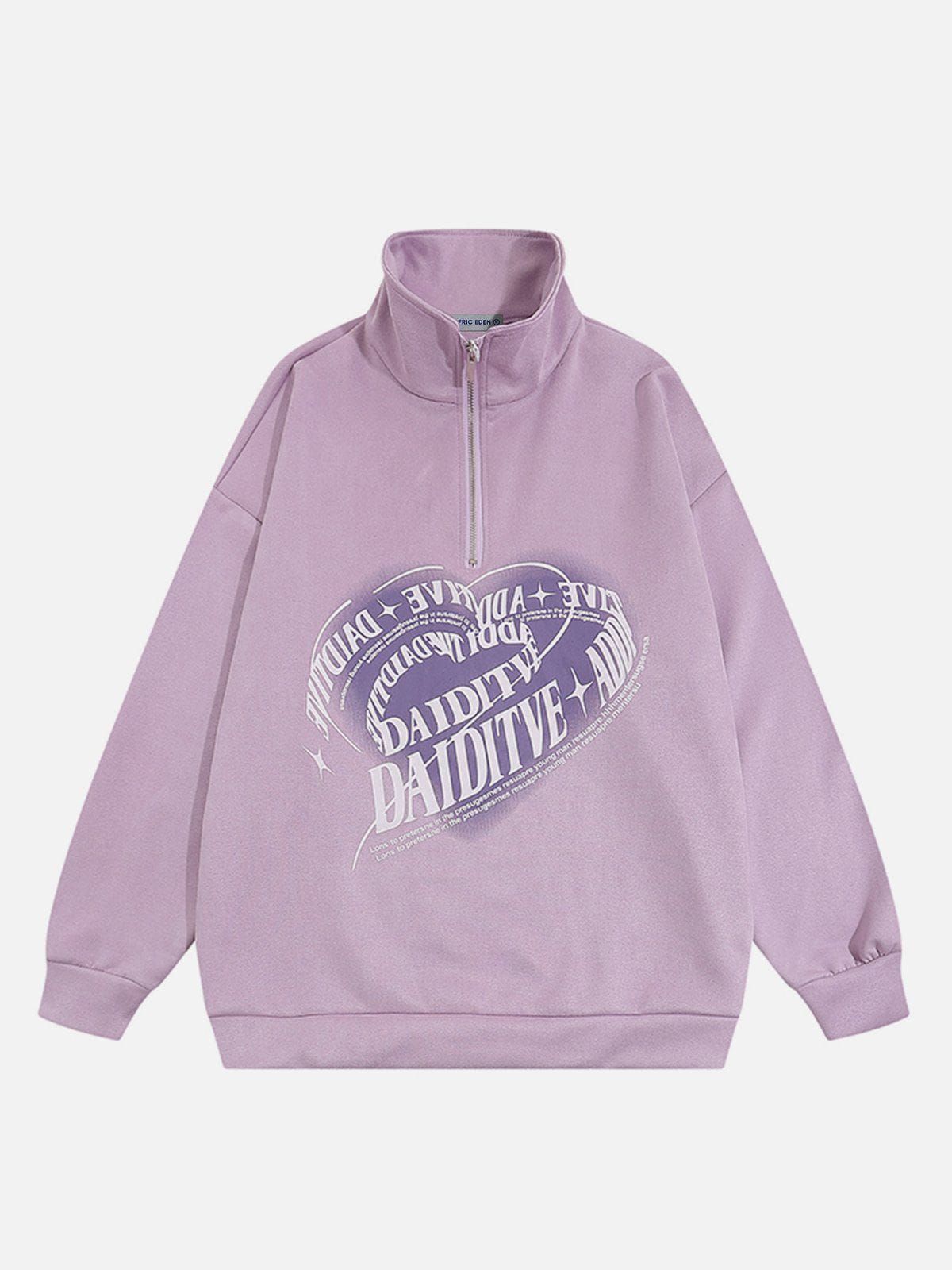 Aelfric Eden Heart-shaped Creative Print Sweatshirt sold by Aelfric Eden