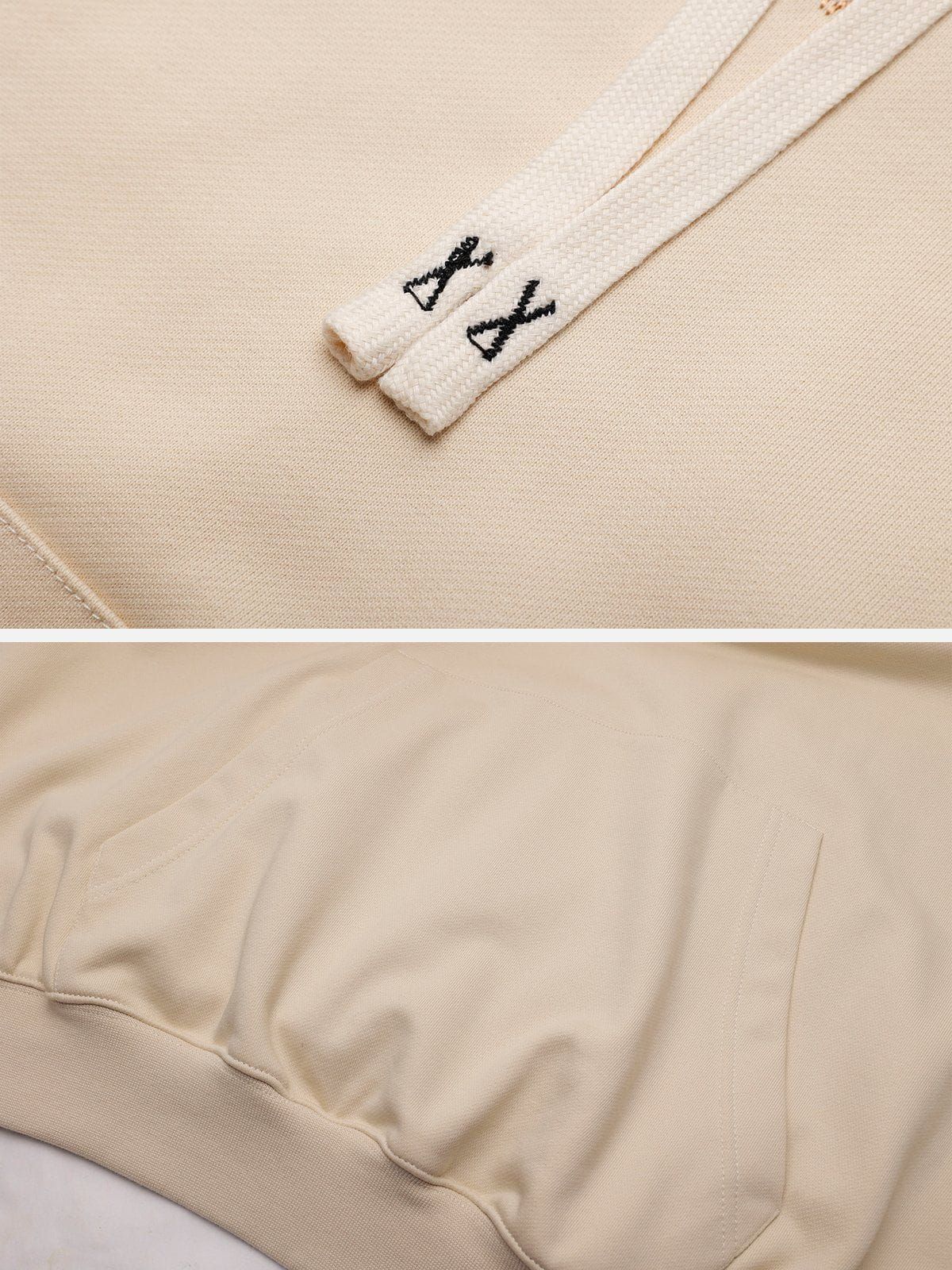 Aelfric Eden Love & Peace Applique Embroidery Irregular Letter Hoodie sold by Aelfric Eden product image thumbnail 5