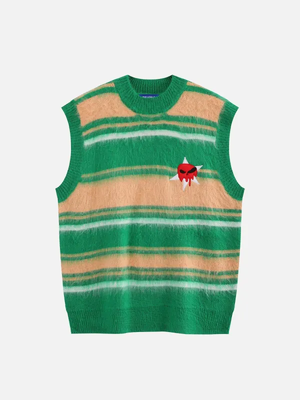 Aelfric Eden Embroidery Star Skull Sweater Vest sold by Aelfric Eden