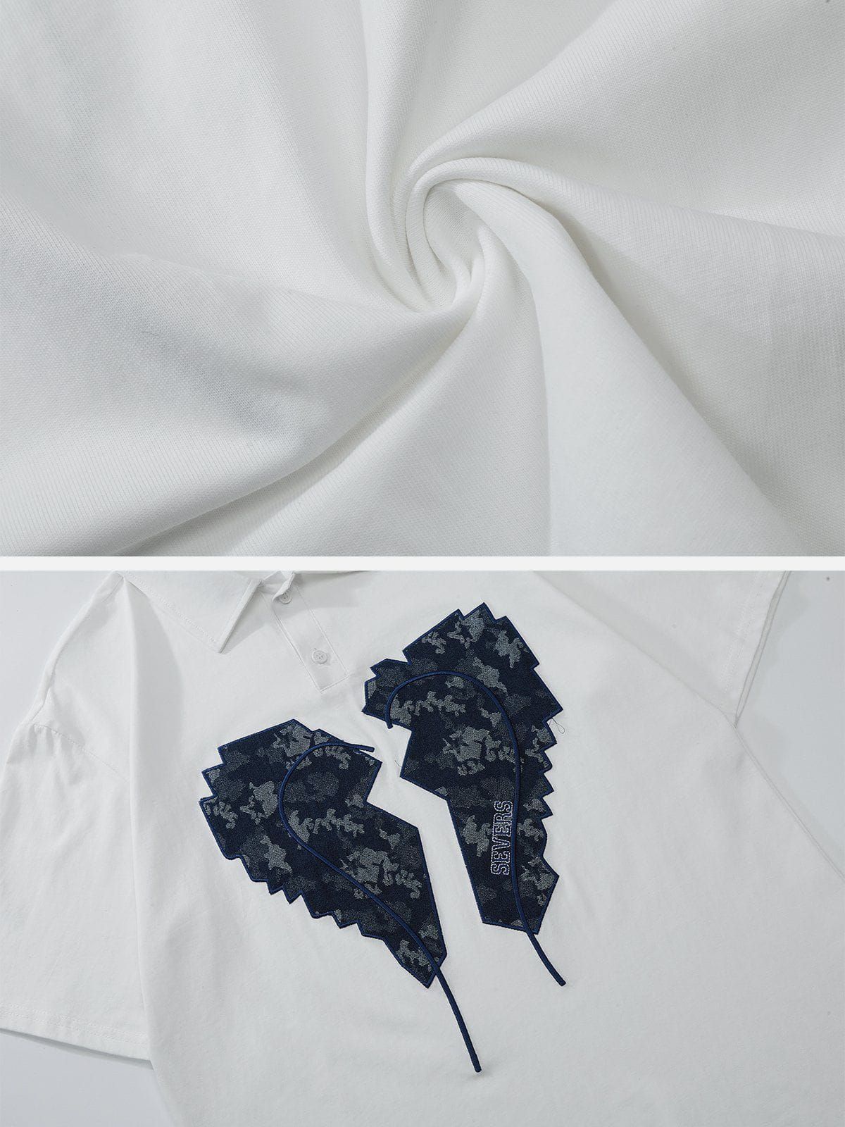 Embroidery Split Heart Tee sold by Aelfric Eden product image thumbnail 6