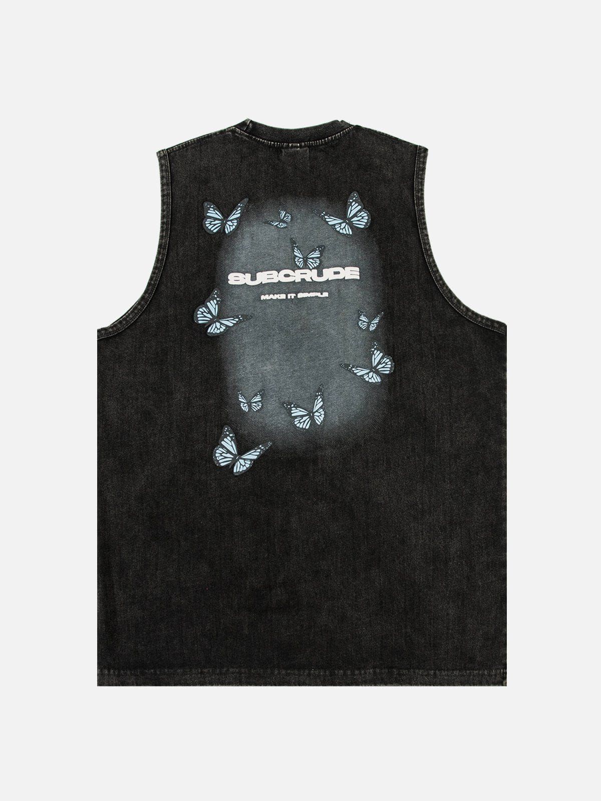 Aelfric Eden Vintage Gradient Butterfly Print Tank Top sold by Aelfric Eden