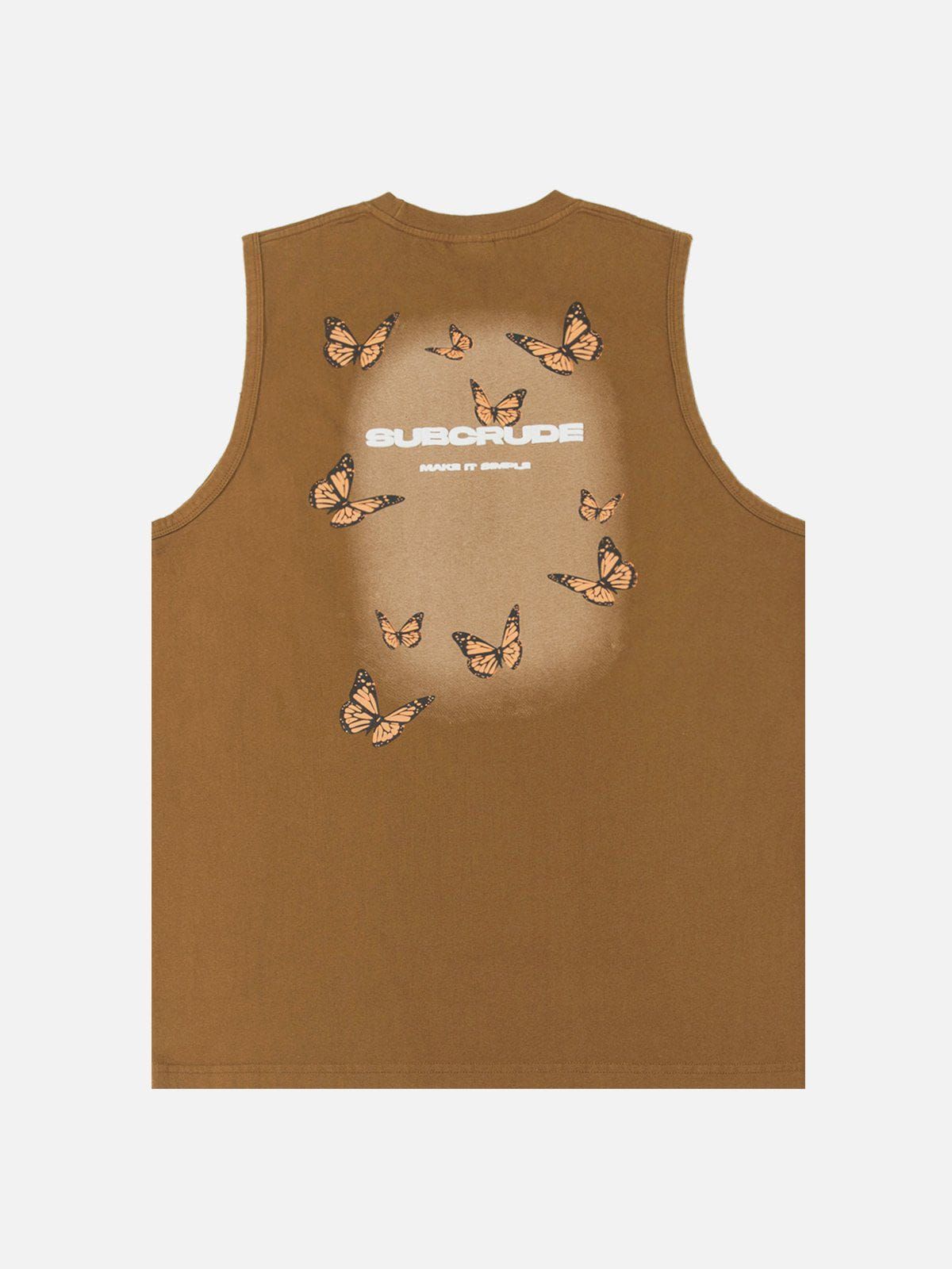 Aelfric Eden Vintage Gradient Butterfly Print Tank Top sold by Aelfric Eden product image thumbnail 5