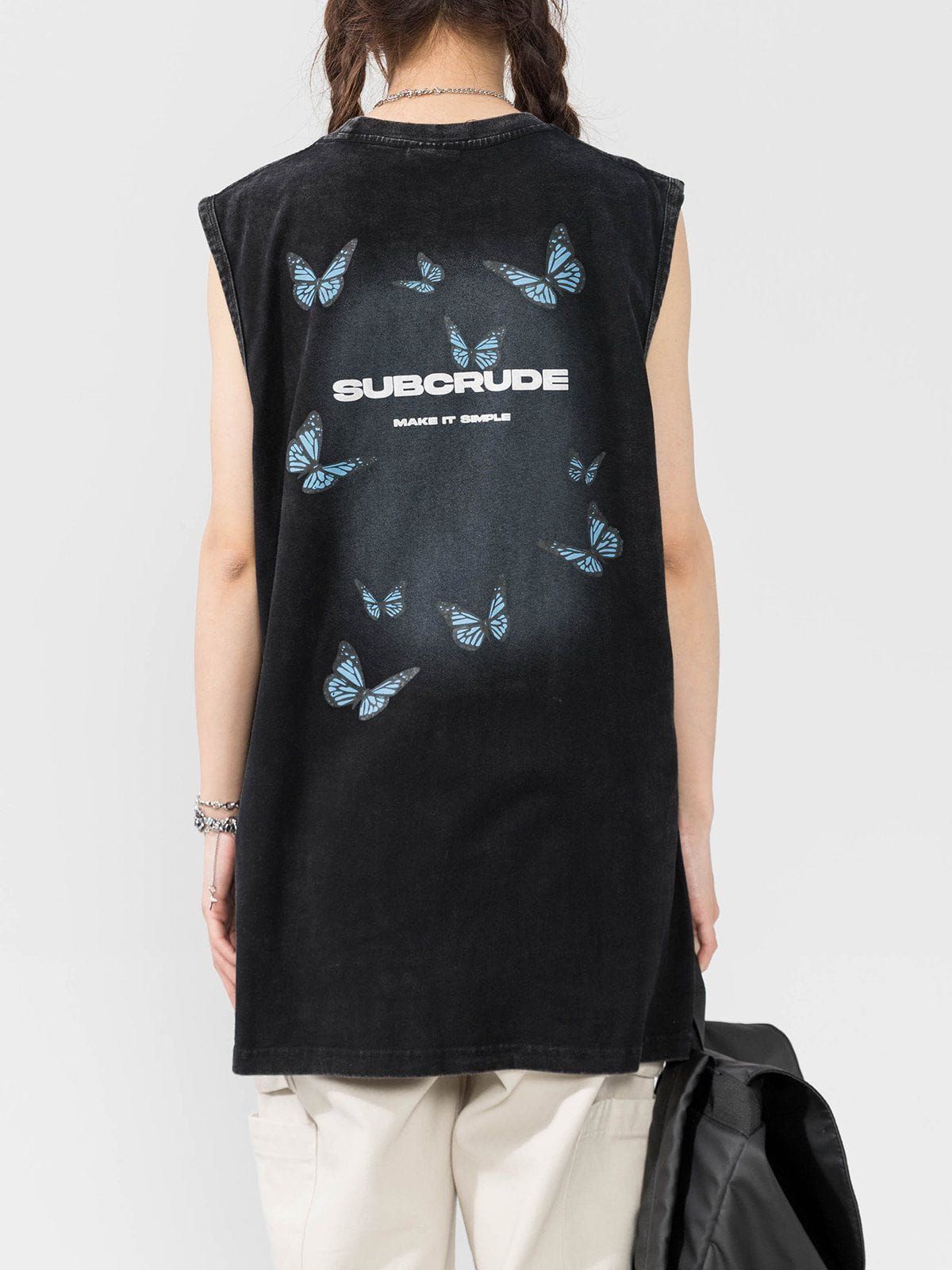 Aelfric Eden Vintage Gradient Butterfly Print Tank Top sold by Aelfric Eden product image thumbnail 2