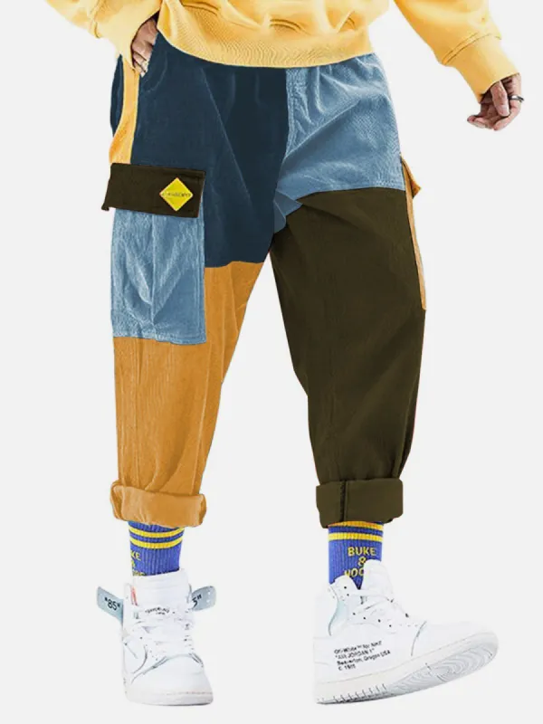 [US Only] Aelfric Eden Color Blocking Patchwork Corduroy Pants sold by Aelfric Eden