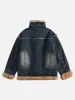 Aelfric Eden Denim Patchwork Sherpa Coat sold by Aelfric Eden