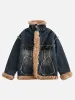 Aelfric Eden Denim Patchwork Sherpa Coat sold by Aelfric Eden