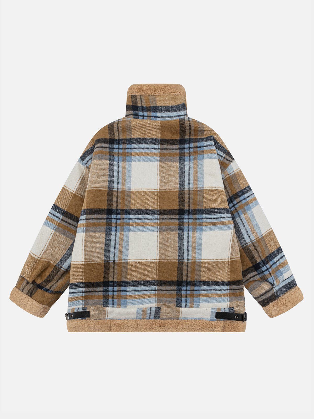 Aelfric Eden Plaid Stand Collar Winter Coat sold by Aelfric Eden product image thumbnail 3