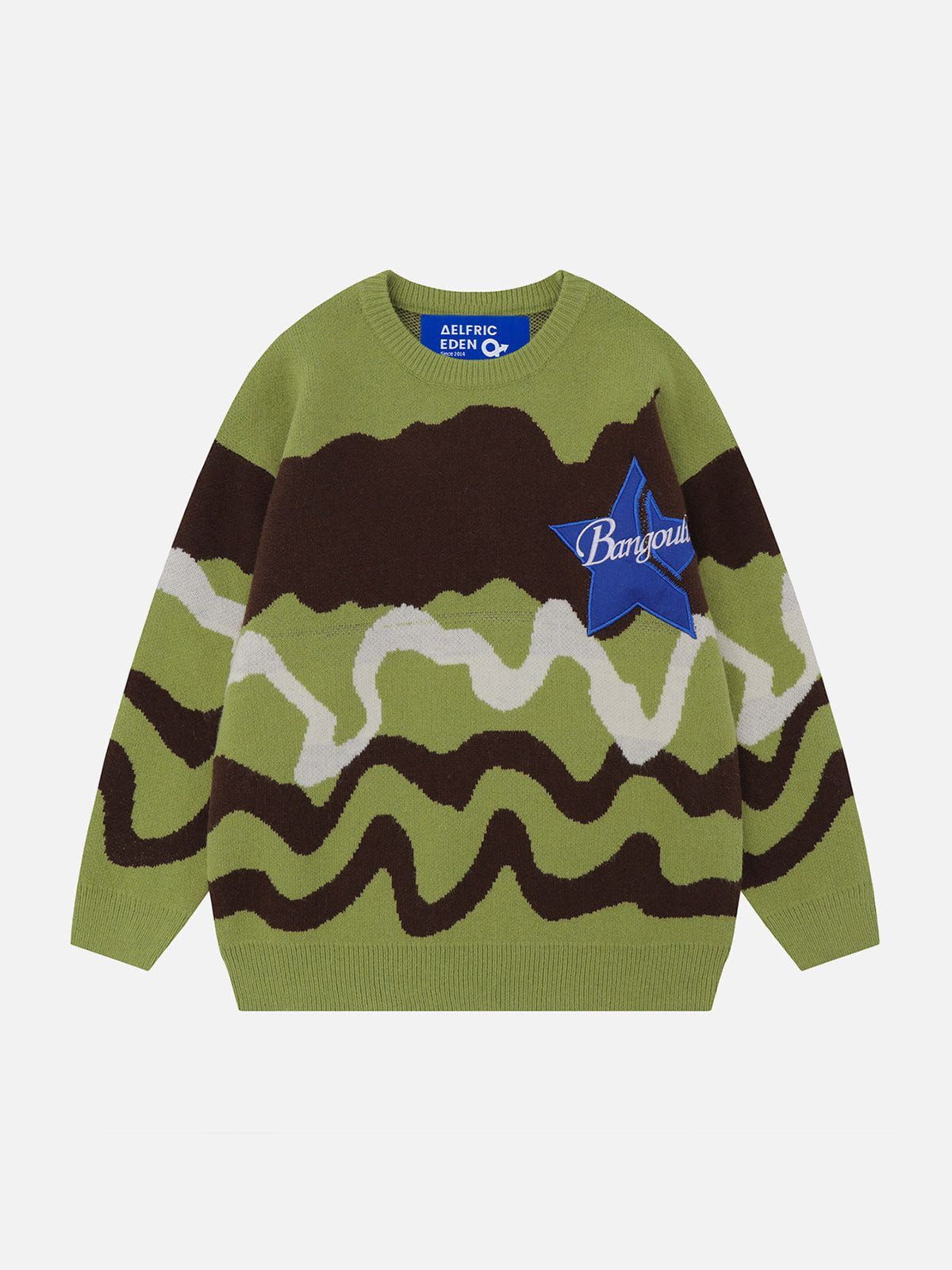 Aelfric Eden Twisted Stripes Star Applique Sweater sold by Aelfric Eden