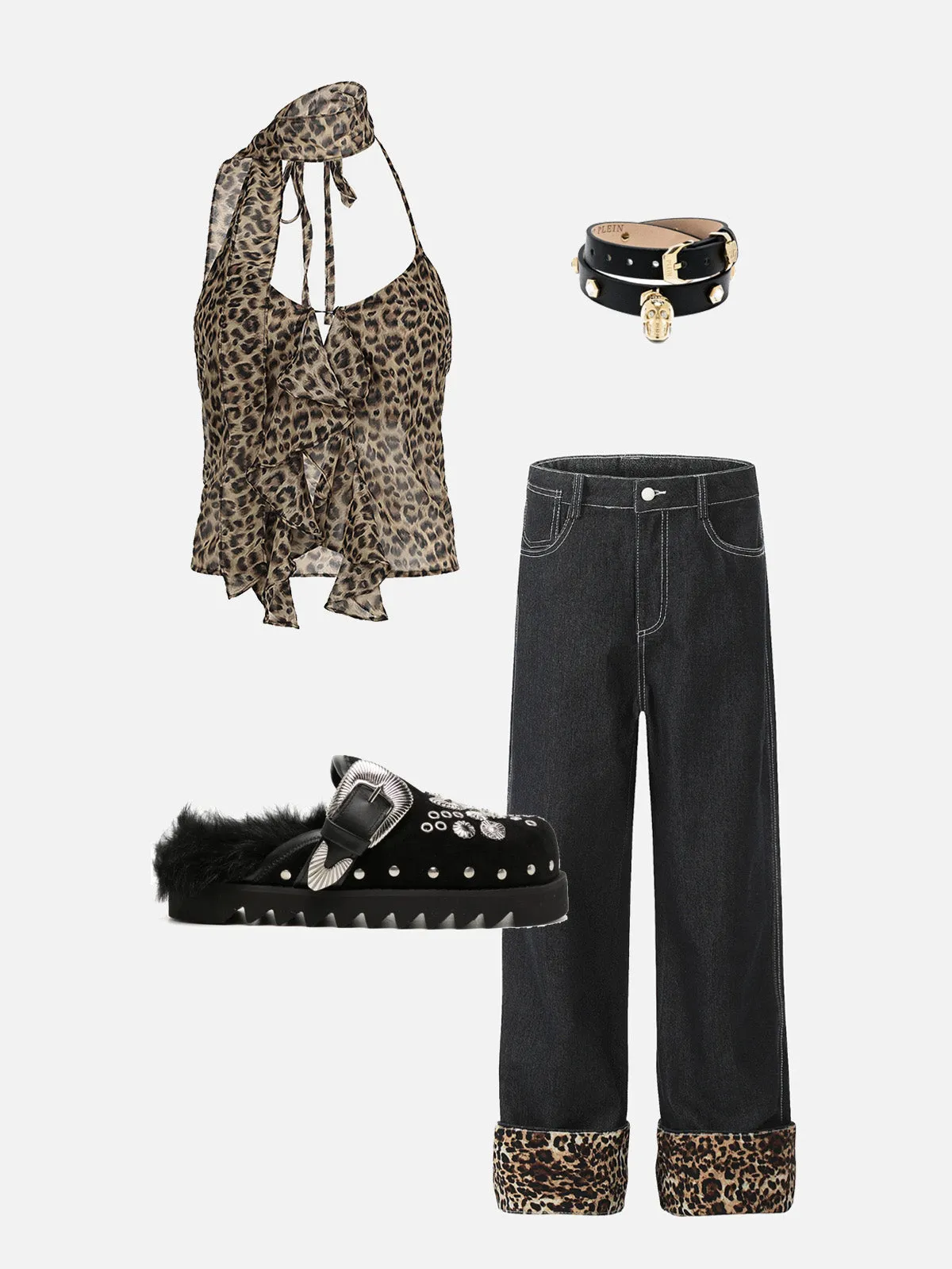 Aelfric Eden Leopard Print Halter Cami Top sold by Aelfric Eden product image thumbnail 2