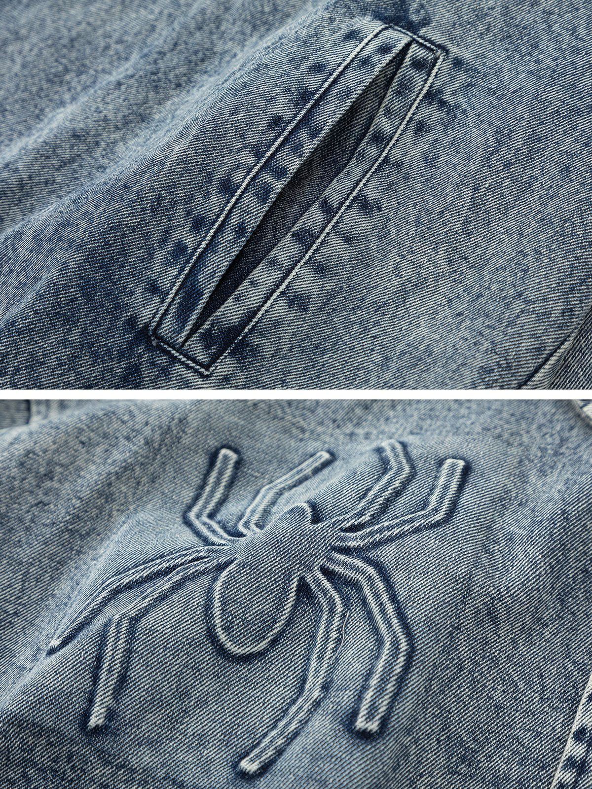 Aelfric Eden Spider Washed Denim Jacket sold by Aelfric Eden product image thumbnail 3