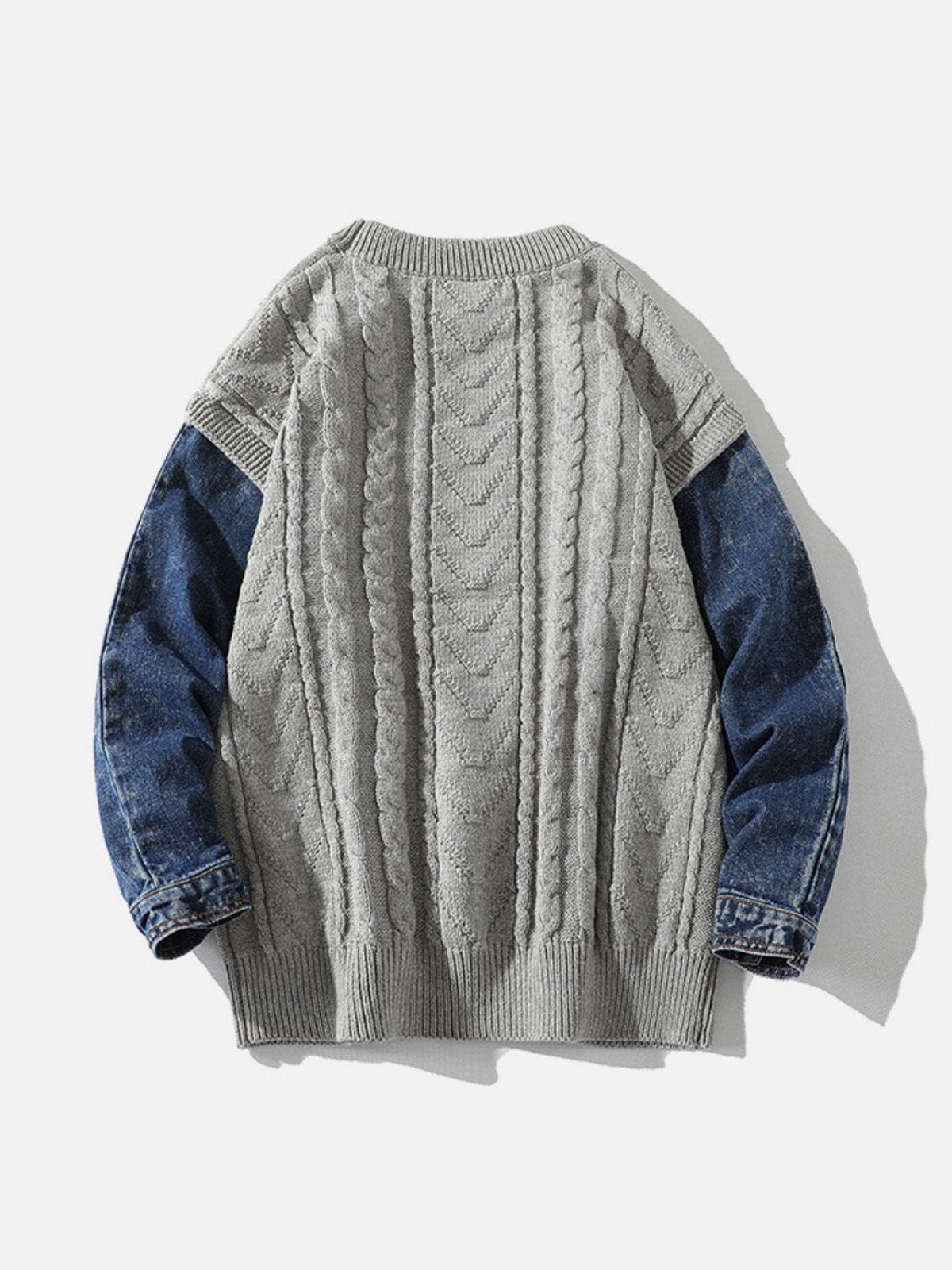 Aelfric Eden Vintage Denim Patchwork Sweater sold by Aelfric Eden product image thumbnail 5