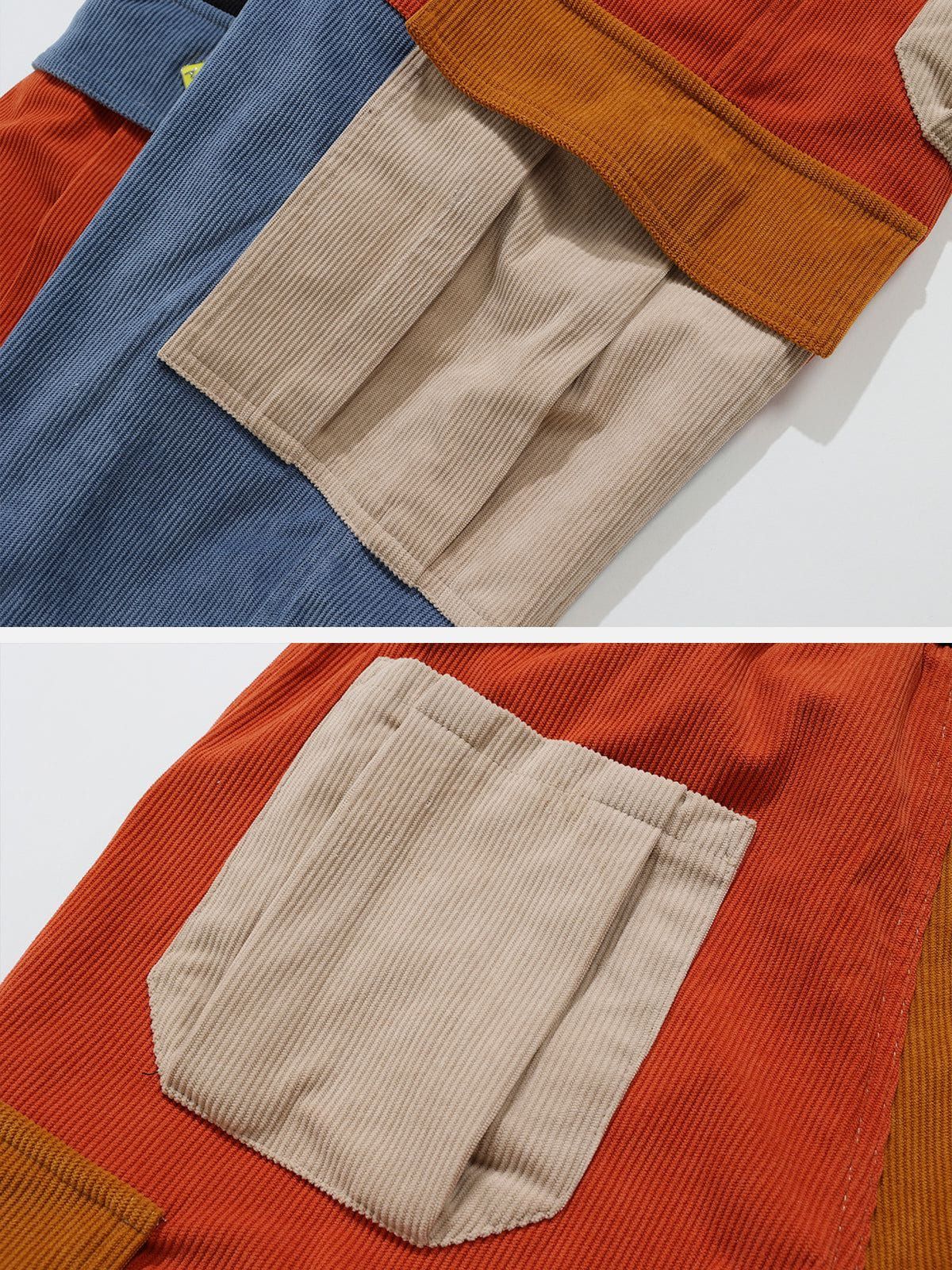Aelfric Eden Color Block Patchwork Corduroy Pants sold by Aelfric Eden product image thumbnail 6
