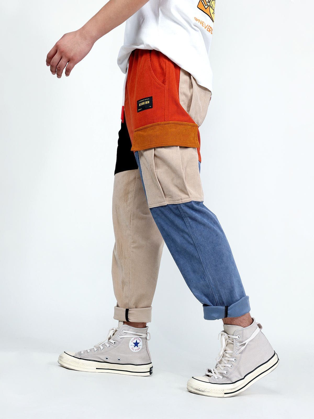 Aelfric Eden Color Block Patchwork Corduroy Pants sold by Aelfric Eden product image thumbnail 4