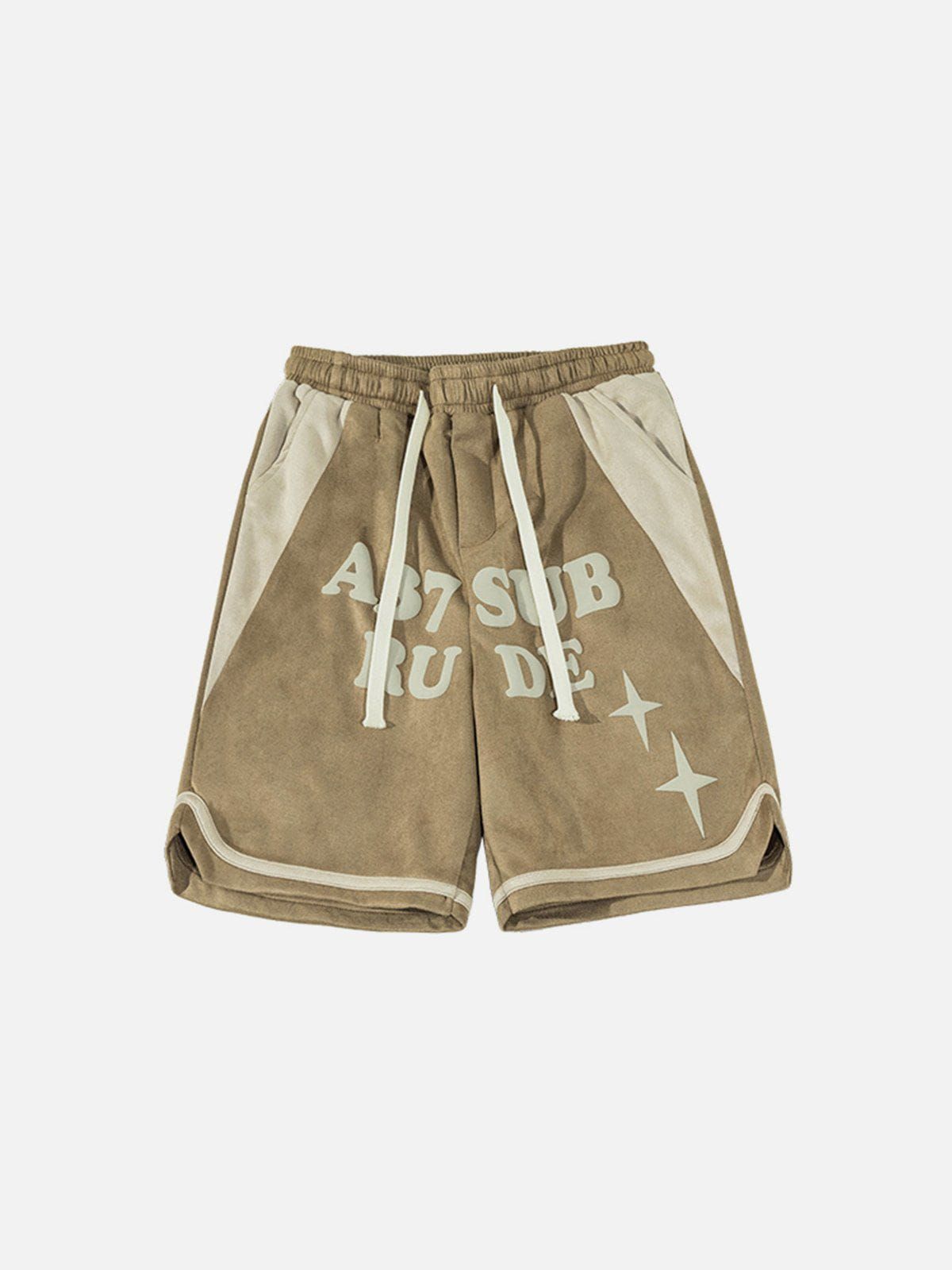 Aelfric Eden Letters Patchwork Shorts sold by Aelfric Eden product image thumbnail 3