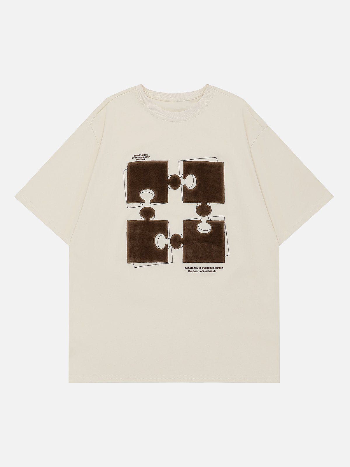 Aelfric Eden Puzzle Pattern Flocked Embroidered Tee sold by Aelfric Eden product image thumbnail 3
