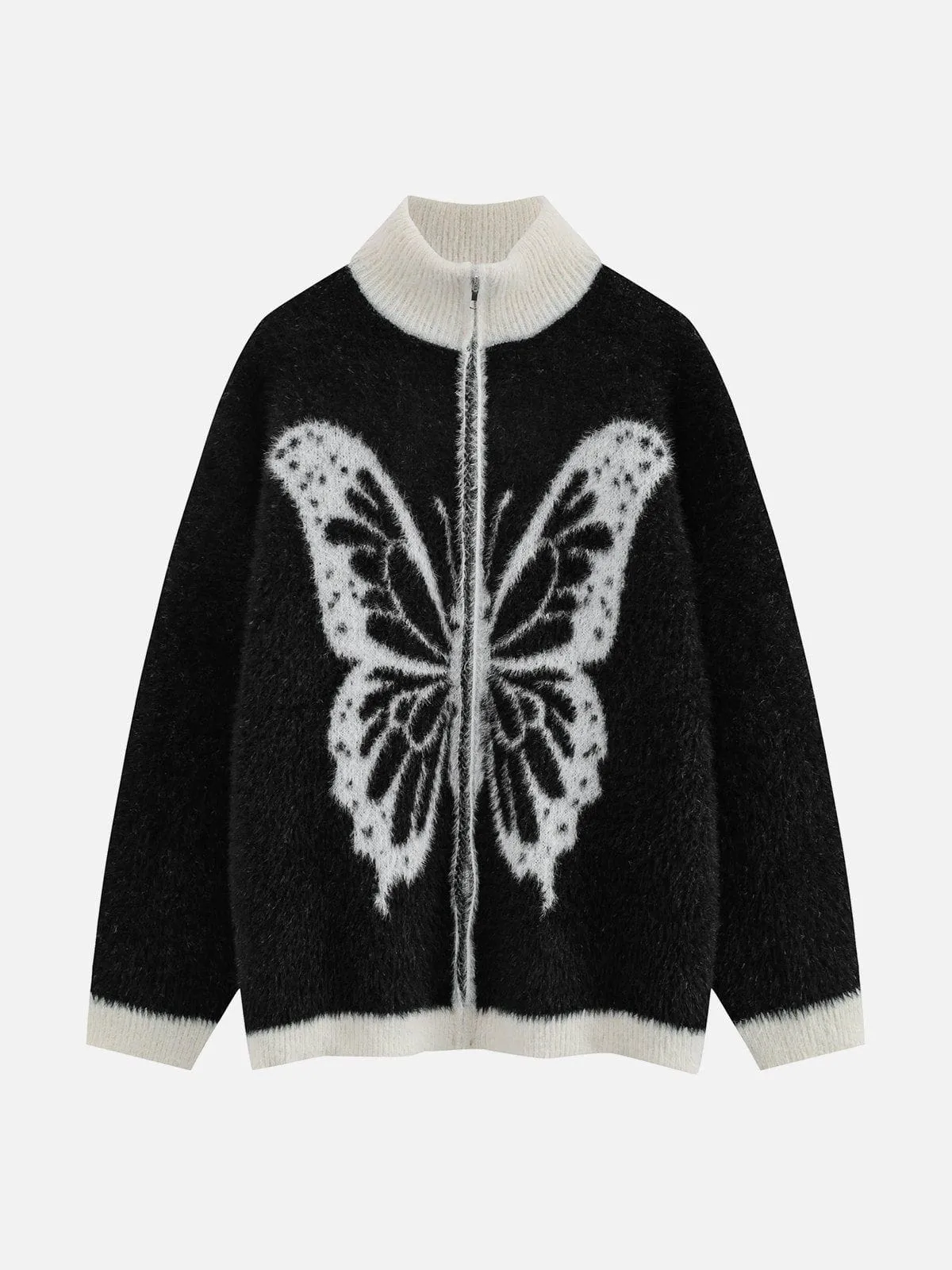 Aelfric Eden Butterfly Pattern Zip Up Cardigan sold by Aelfric Eden product image thumbnail 2