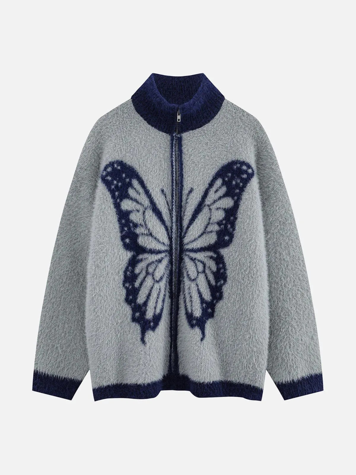 Aelfric Eden Butterfly Pattern Zip Up Cardigan sold by Aelfric Eden product image thumbnail 3
