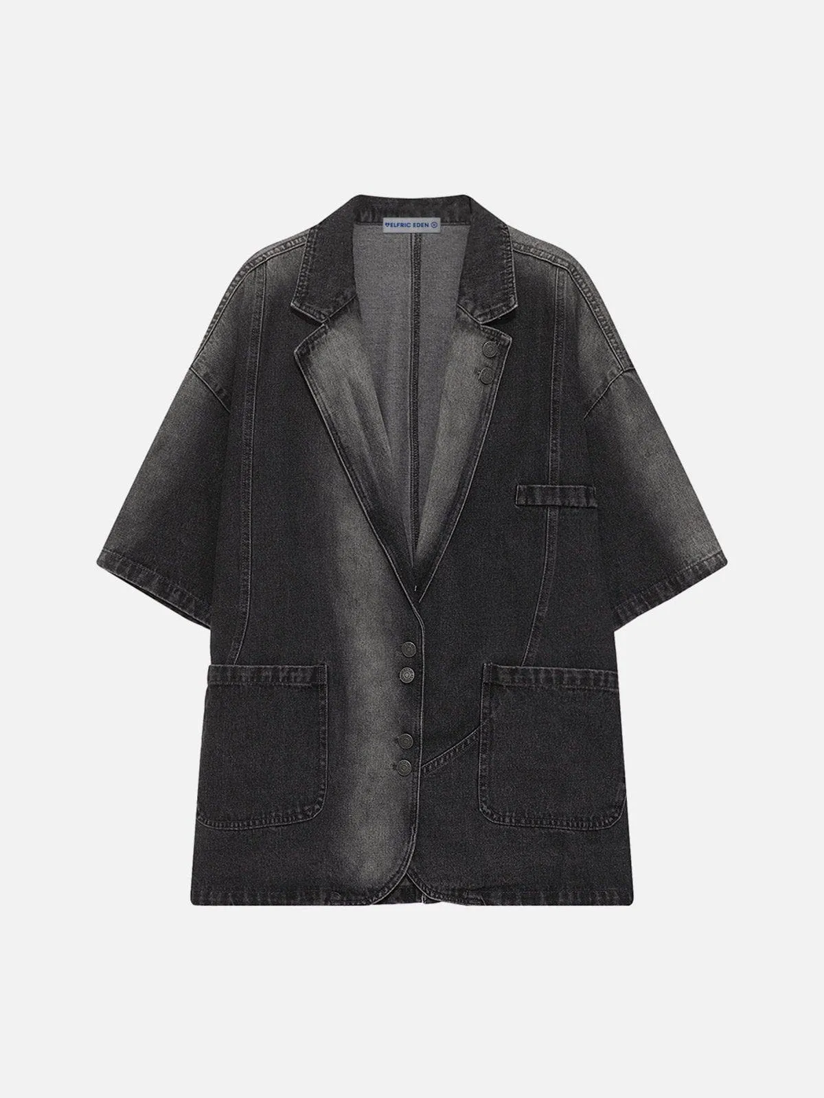 Aelfric Eden Washed Denim Short Sleeve Shirt sold by Aelfric Eden product image thumbnail 2