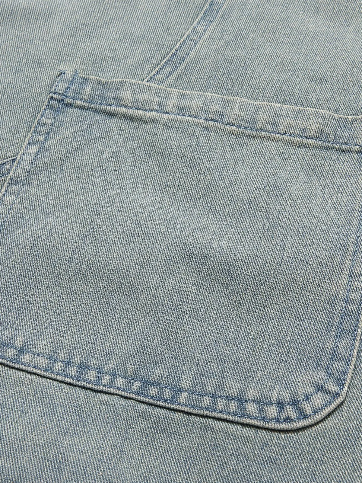 Aelfric Eden Washed Denim Short Sleeve Shirt sold by Aelfric Eden product image thumbnail 4