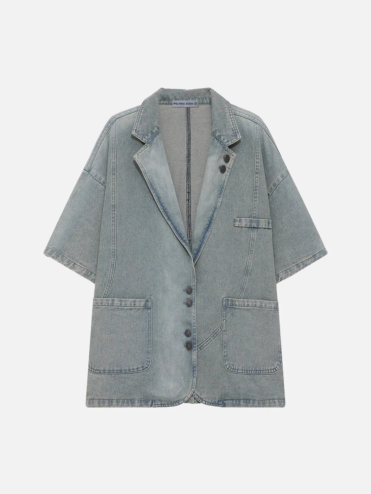 Aelfric Eden Washed Denim Short Sleeve Shirt sold by Aelfric Eden