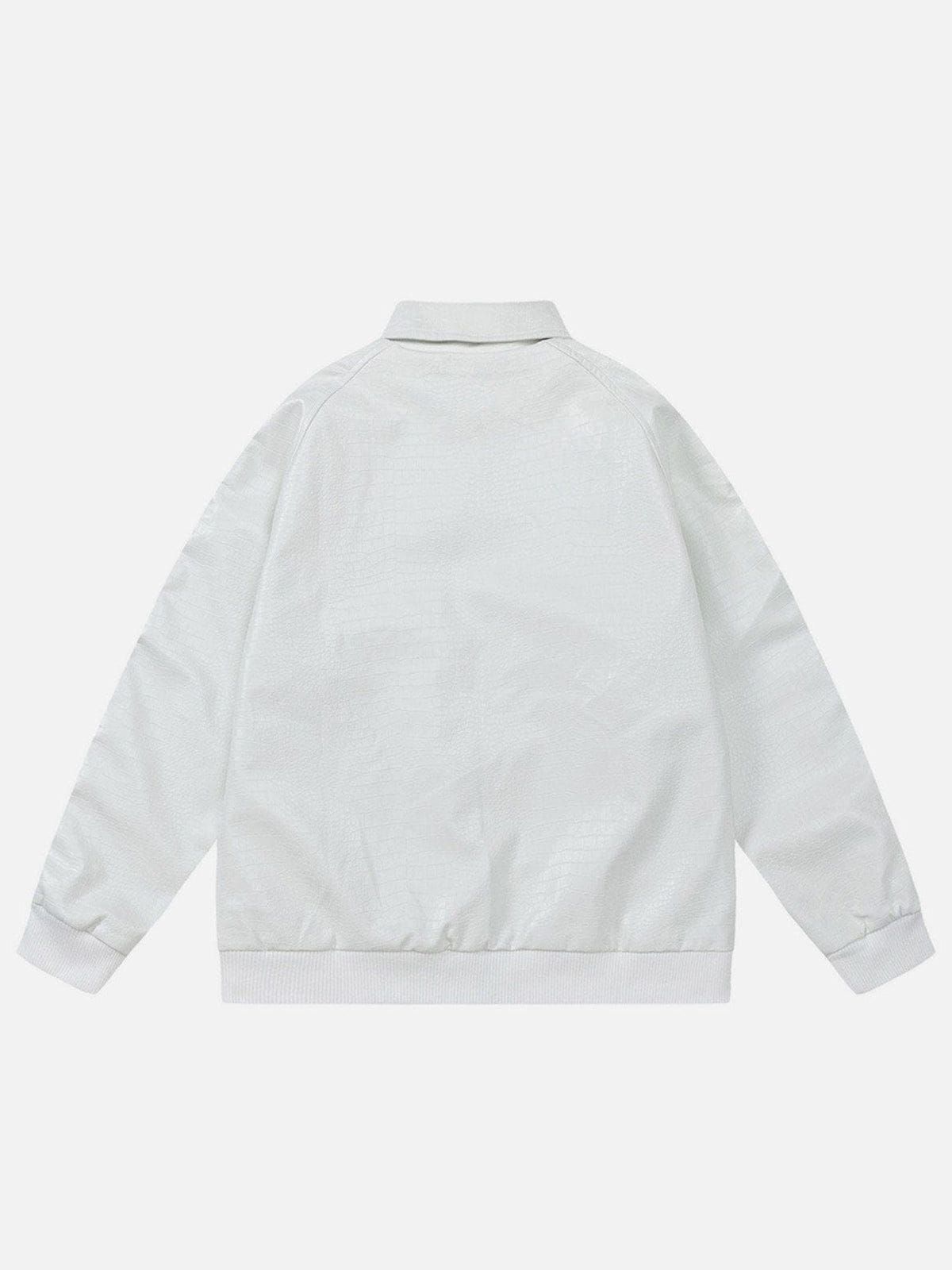 Aelfric Eden Line Patchwork Zip Up Leather Jacket sold by Aelfric Eden product image thumbnail 3