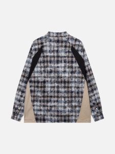 Aelfric Eden Plaid Patchwork Long Sleeve Shirt sold by Aelfric Eden