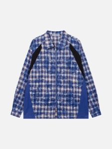 Aelfric Eden Plaid Patchwork Long Sleeve Shirt sold by Aelfric Eden