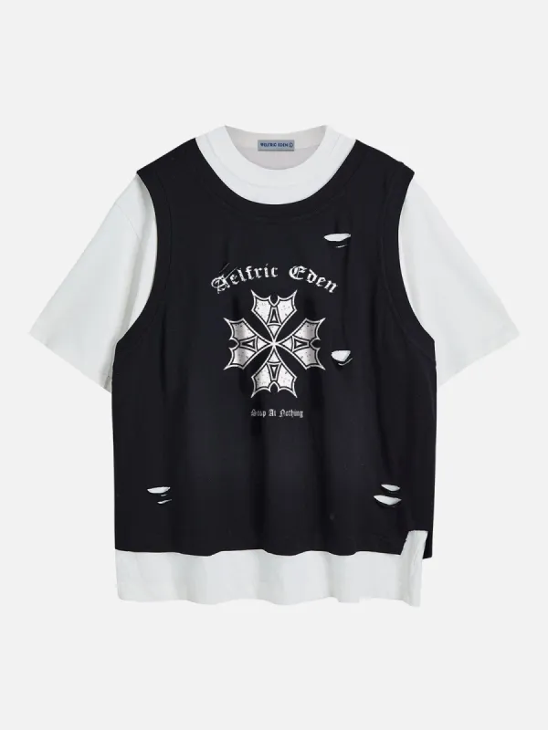 Aelfric Eden Distressed Print Tee sold by Aelfric Eden