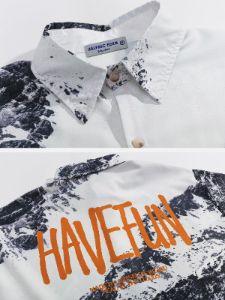 Aelfric Eden Tie Dye Letter Print Short Sleeve Shirts sold by Aelfric Eden