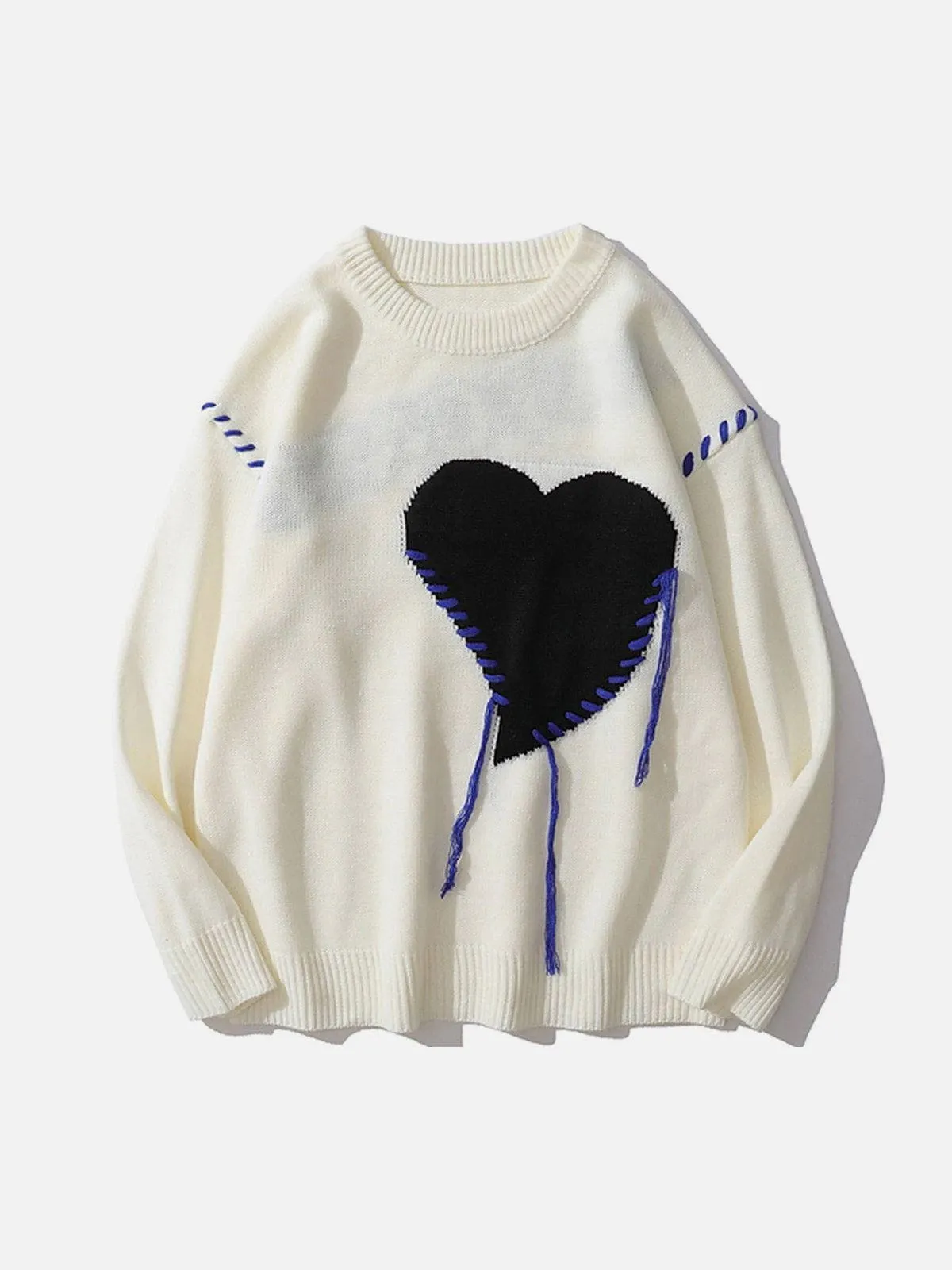 Aelfric Eden Embroidered Heart Graphic Sweater sold by Aelfric Eden