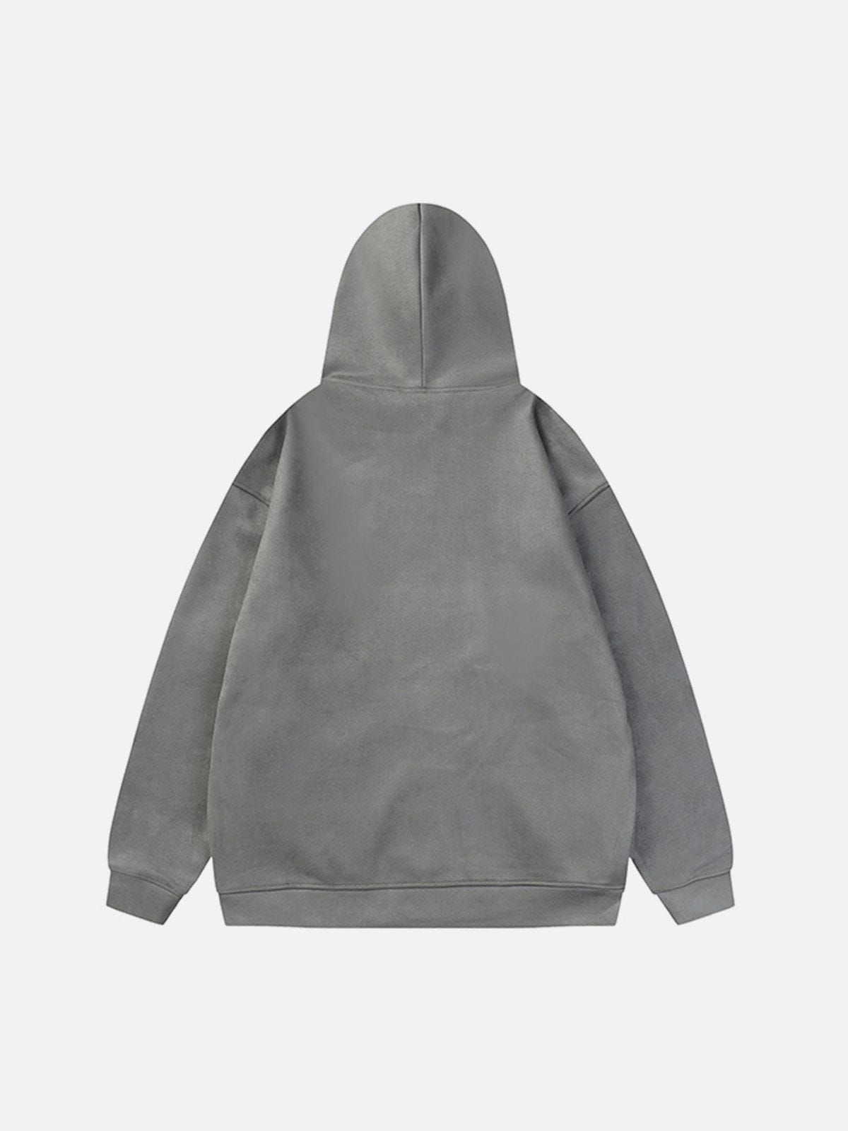Aelfric Eden Irregular Pocket Suede Hoodie sold by Aelfric Eden product image thumbnail 3