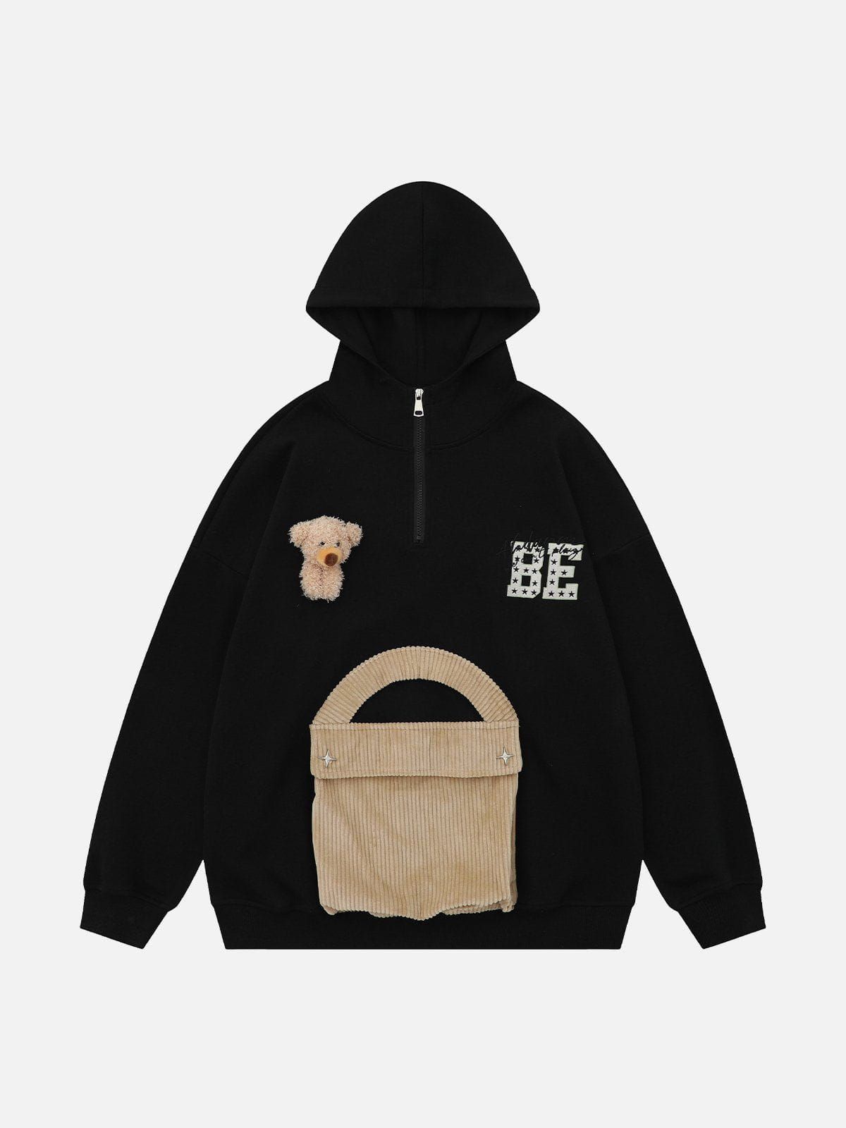 Aelfric Eden 3D Bear Pockets With Flap Hoodie sold by Aelfric Eden product image thumbnail 2