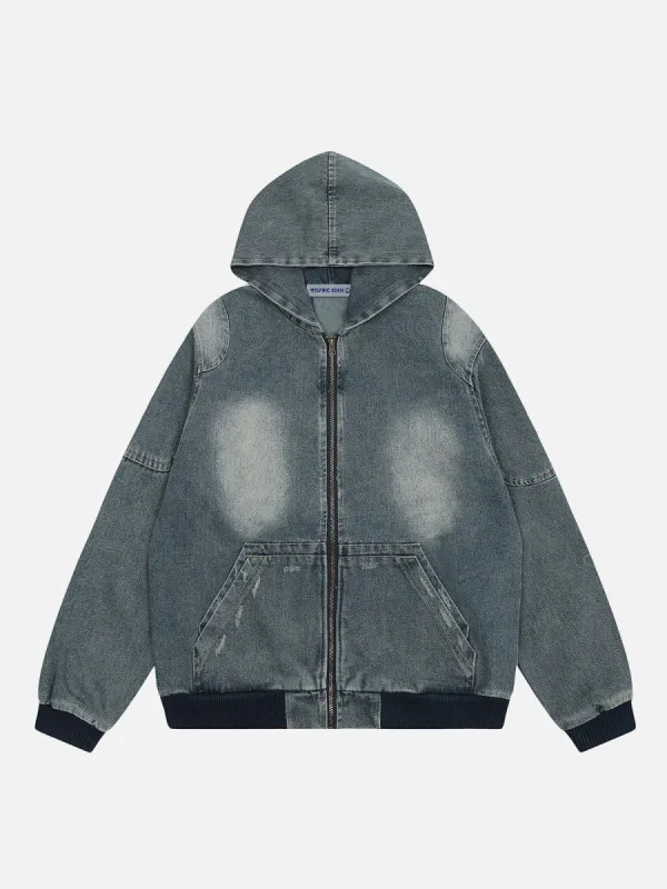Aelfric Eden Basic Denim Washed Zip Up Hoodie sold by Aelfric Eden