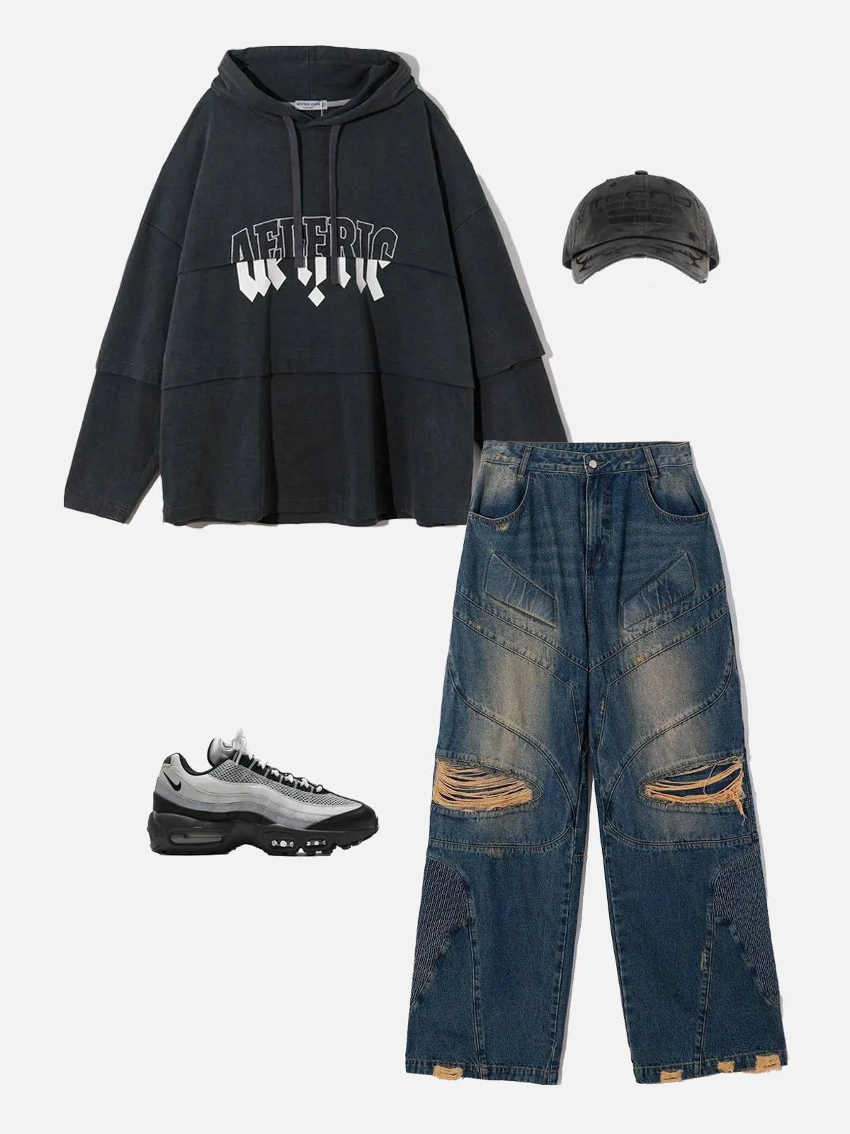 City of Love Vintage Patchwork Pullover Hoodie sold by Aelfric Eden product image thumbnail 4