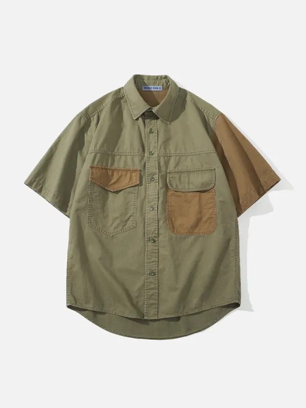 Aelfric Eden Color Blocking Short Sleeve Shirt sold by Aelfric Eden