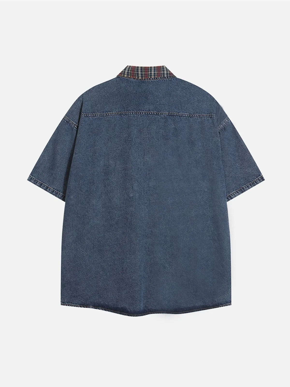 Aelfric Eden Plaid Star Denim Short Sleeve Shirt sold by Aelfric Eden product image thumbnail 2