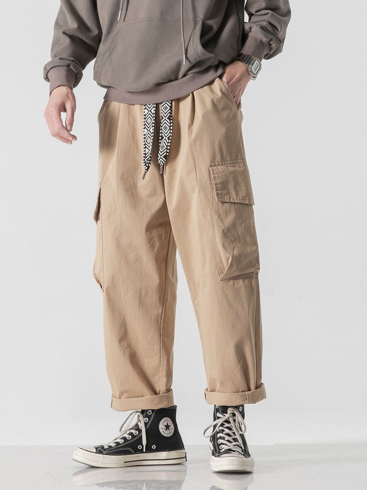Aelfric Eden Multi-Pocket Straight Cargo Pants sold by Aelfric Eden product image thumbnail 2