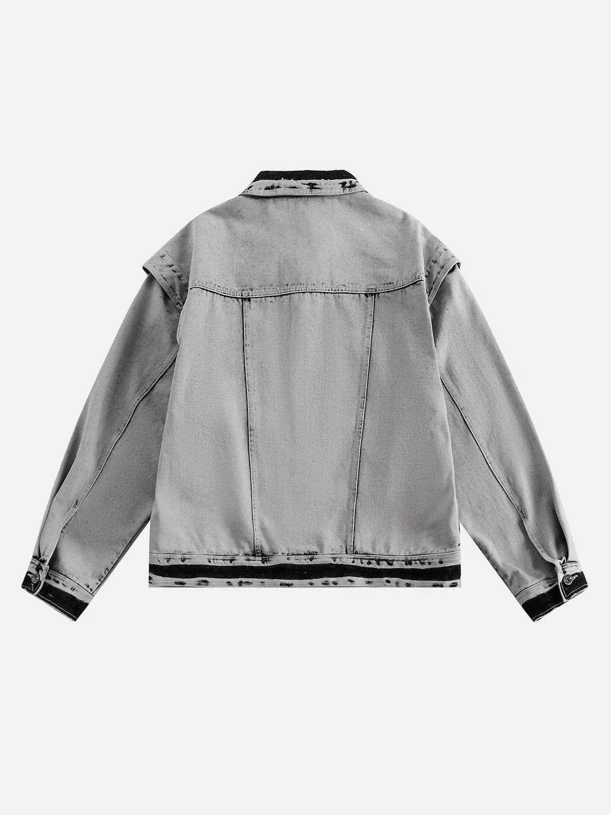 Aelfric Eden Semi Disassembled Washed Denim Jacket sold by Aelfric Eden product image thumbnail 3